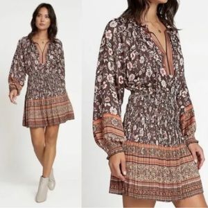 NWT ANTHROPOLOGIE CURRENT AIR BOHO LONG SLEEVE FLORAL DRESS 1X